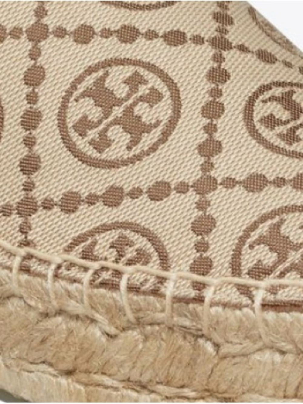 Tory Burch Beige Logo-Pattern Espadrille Slip-Ons - Picture 4 of 5